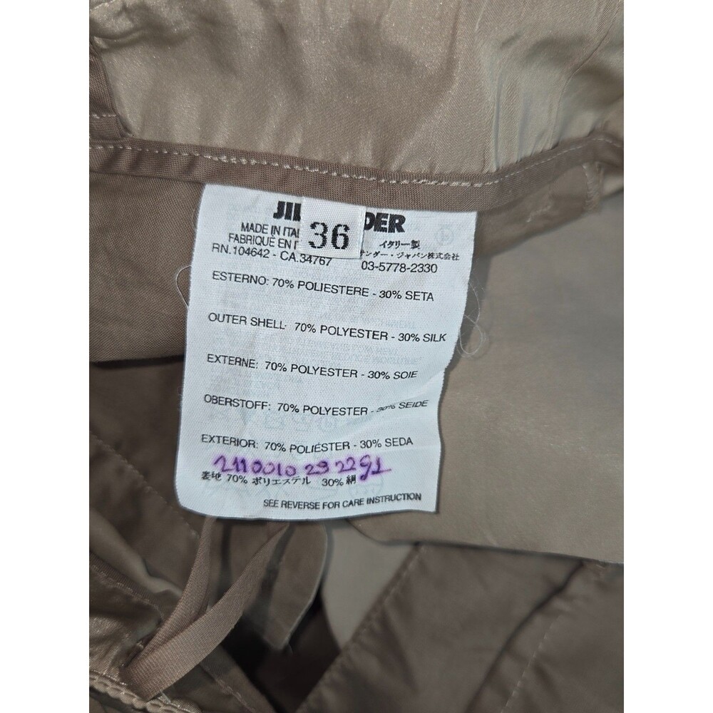 Jil Sander Silk Blend Bootcut Pants Beige Taupe Size IT 36 US 2 Made Italy - Picture 4 of 7